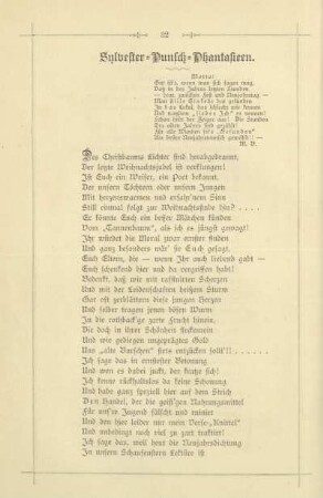 Sylvester-Punsch-Phantasieen