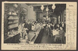 Ansichtskarte Innenaufnahme "Wirtshaus zum Haidenreiter", Hasenheide 59