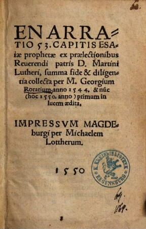 Enarratio 53. Capitis Esaiae prophetae