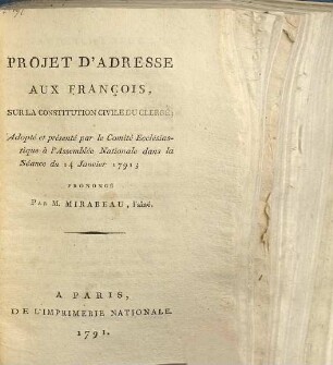 Épitre du diable à l'Assemblée nationale