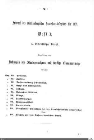 Staatshaushaltsplan 1928, Heft 10