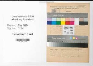 Entnazifizierung Ernst Schweinert , geb. 04.02.1914 (Oberfeldwebel)