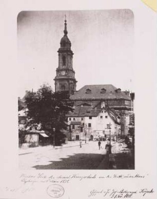 Dresden. Kreuzkirche mit alter Kreuzschule
