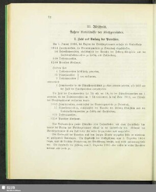 III. Abschnitt. Äußere Verhältnisse der Kirchgemeinden