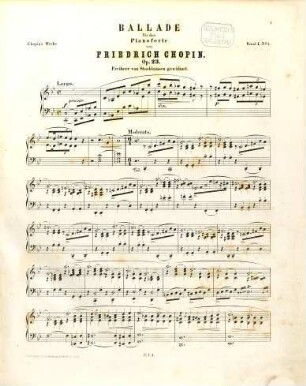 Friedrich Chopin's Werke, 1. Balladen für das Pianoforte