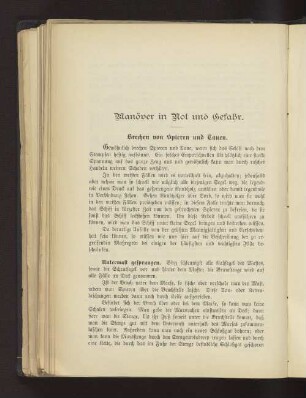 Manöver in Not und Gefahr