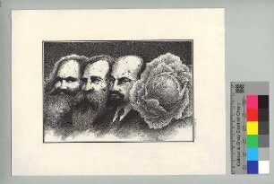 Ohne Titel (Marx, Engels, Lenin, Kohlkopf)