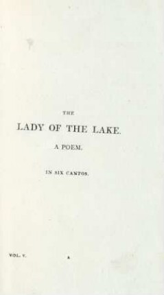 The lady of the lake. A poem. In six cantos