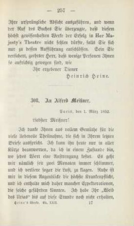 308. An Alfred Meißner