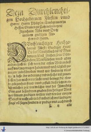 Widmungsbrief.