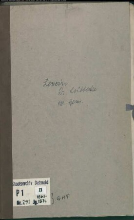 Kirchenbuchduplikat der evangelischen Gemeinde Levern, Kreis Lübbecke (GHT 1861-1874) (Gemeinde: Evangelische Gemeinde Levern)