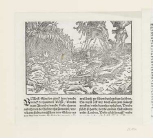 Simson verbrennt die Kornfelder der Philister, aus: "Biblia dat ys: De gantze Hilige Schrift. Vordüdtschet dorch D. Mart. Luth.", Hans Walter, Magdeburg 1545