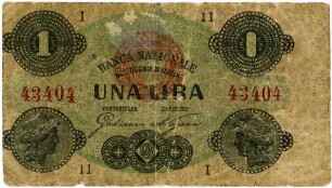 Geldschein, Lira, 17.7.1872