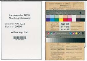 Entnazifizierung Karl Wittenberg , geb. 22.02.1895 (Angestellter)