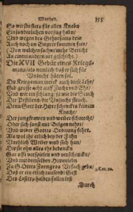 Die XVII Gebür eines Kriegsmans ...
