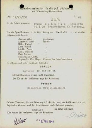 Schwarz, Irene