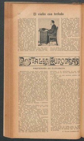 Profesora de elegancia : Postales europeas