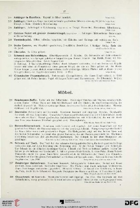 Möbel (Nr. 223-269)