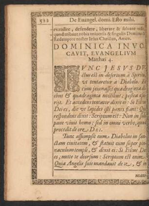 Dominica Invocavit, Evangelium Matthaei 4.