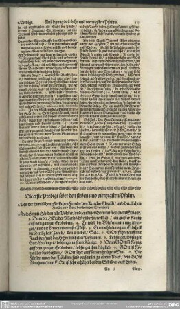 Die Predigten über den sieben und viertzigsten Psalm