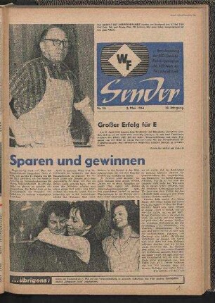Betriebszeitung 'WF-Sender', Nr.16/1966 (2. Mai 1966)