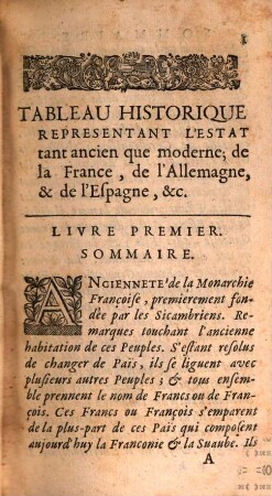 Tableau historique