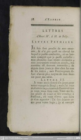 Lettres d'Henri IV. à M. de Sully