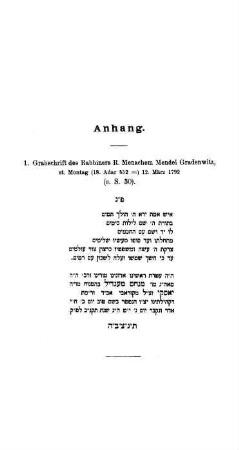 Anhang: Grabschriften