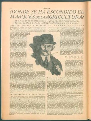 ¿Donde se ha escondido el Marqués de la Agricultura?