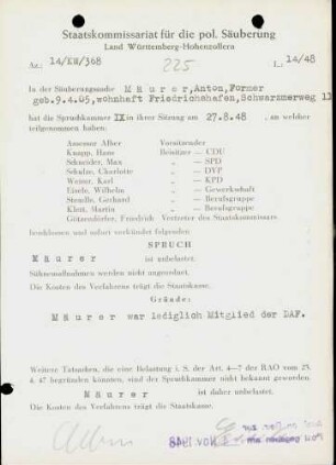 Mäurer, Anton