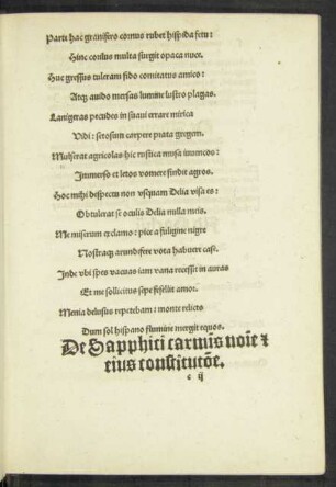 De Sapphici carminis nomine et eius constitutione.