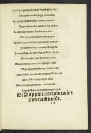 De Sapphici carminis nomine et eius constitutione.