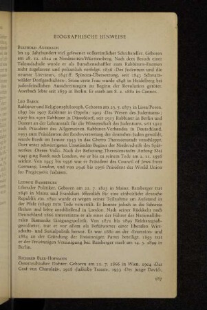 Biographische Hinweise