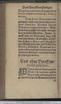 Das ohne Beruff niemand zuhören