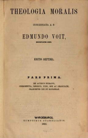 Theologia moralis, 1