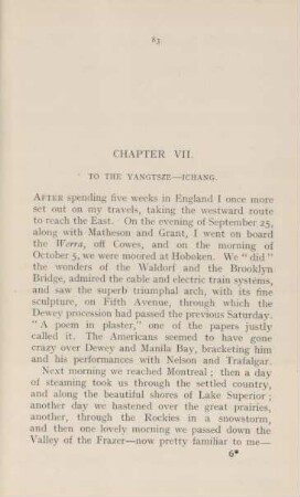 Chapter VII. To the Yangtsze - Ichang