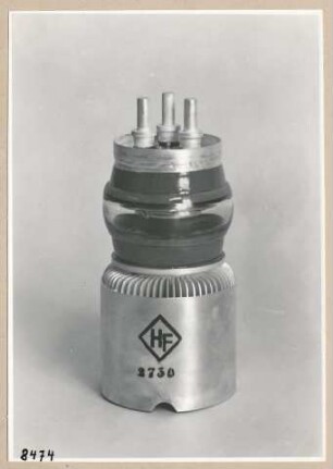 Sendetetrode HF 2730, Vorderansicht; Foto, 1953