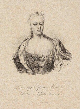 Bildnis von Sophie Magdalene Königin von Dänemark (1700-1770)