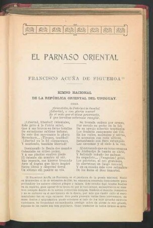 Himno Nacional de la República Oriental del Uruguay.
