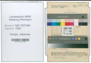 Entnazifizierung Johannes Kamps , geb. 15.07.1905 (Vollziehungsbeamter)