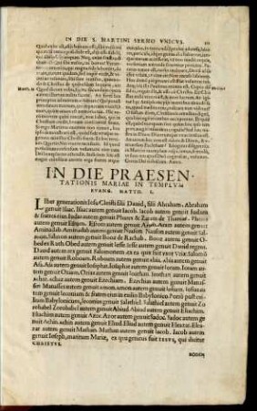 In Die Praesentationis Mariae In Templum ...