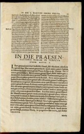 In Die Praesentationis Mariae In Templum ...