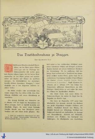 Das Deutschordenshaus zu Beuggen.