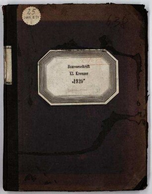 Bauvorschrift Schiffskörper Kleiner Kreuzer "1920"