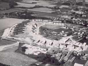 Luftaufnahme, Blick auf die Siedlung Bohnenkämpen. Detmold. Bielefelder Straße