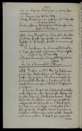 Berufung des außerordentlichen Professor Ehrenfeuchter zum orendtlichen Professor der Theologischen Fakultät.