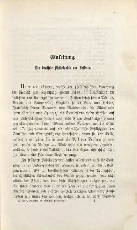 Geschichte der deutschen Philosophie seit Leibniz