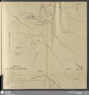 Abb. 73 Karte des Karbons im oberen Erzgebirge