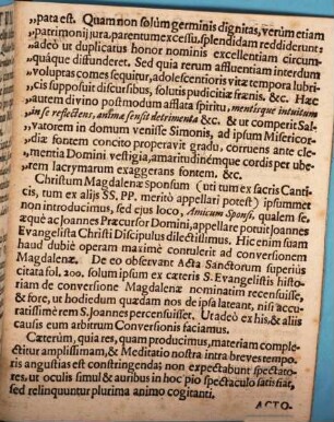 Æternitas Animæ Consideranda In Exemplo S. Magdalenæ : Dominicâ primâ Quadragesimæ, In Oratorio Congregationis Majoris Latinæ, Beatæ Virginis Matris Propitiæ ab Angelo Salutatæ. Anno Domini MDCCXXXIII. Monachii