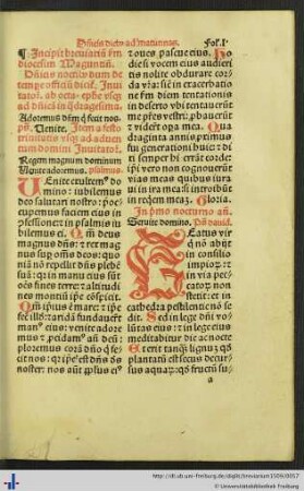 Dominicis diebus ad matutinas, ad laudes.